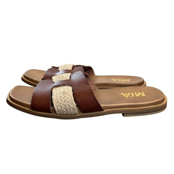 MIA Kids Brown/Cream Elayney Slip-on Sandal Size 3 - Picture 5 of 9